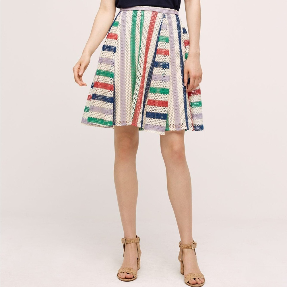 Eva Franco French Quarter Crochet Midi Skirt RARE!